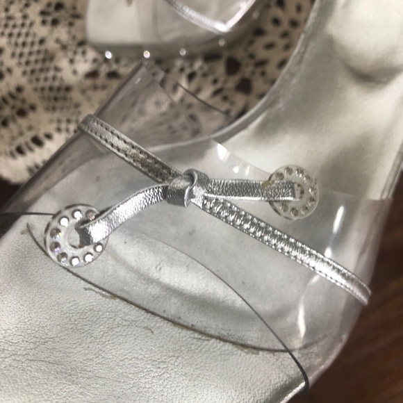 Stuart Weitzman Clear Square Toe Y2K Rhinestone - Picture 8 of 14